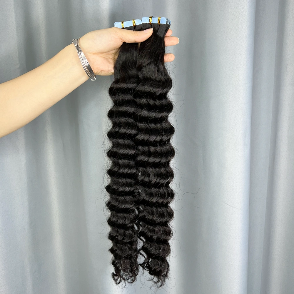 Virgin Hair Tape-in Hair Extension Deep Wave