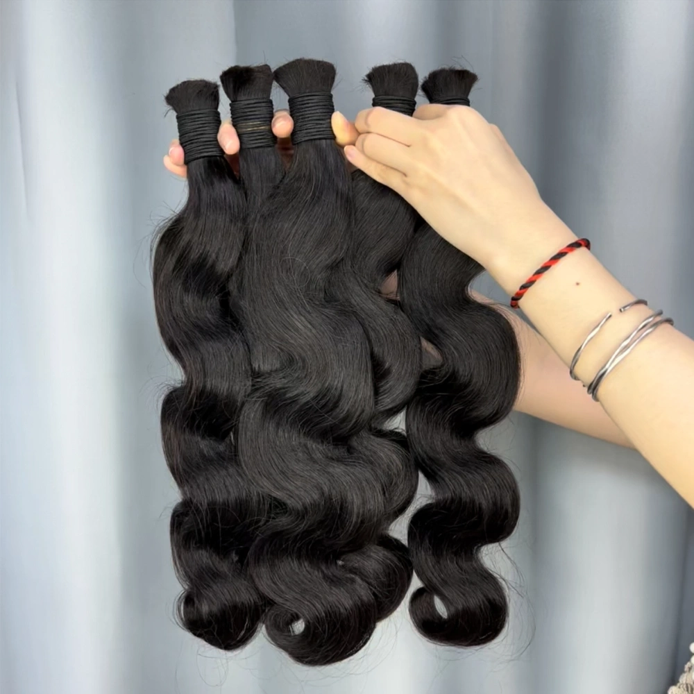 #1B Boho Braids No Wefts Bulk Hair Extension