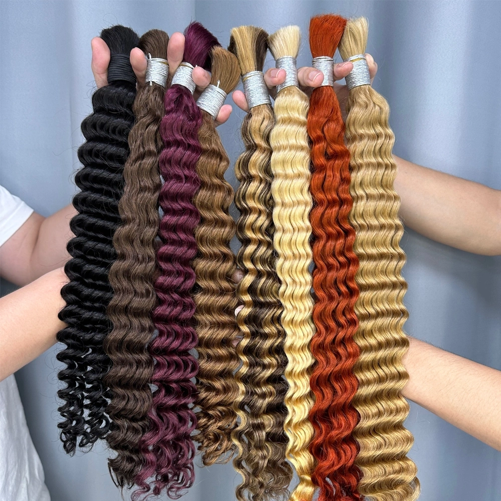 Colored Boho Braids No Wefts Bulk Hair Extension