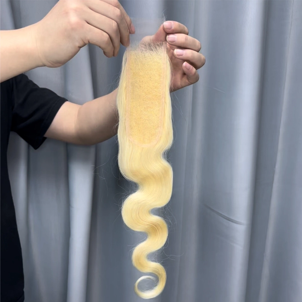 1 Piece 613 Blonde Hair 2x6 Lace Closure Body Wave