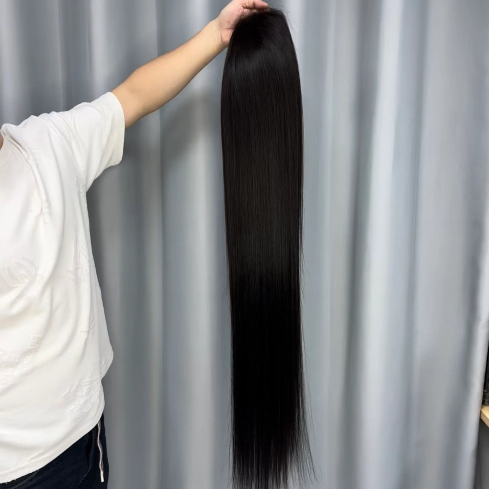 1 Piece 40inches Knots Bleached Custom Virgin Hair 13x6 Lace Frontal Wig Straight