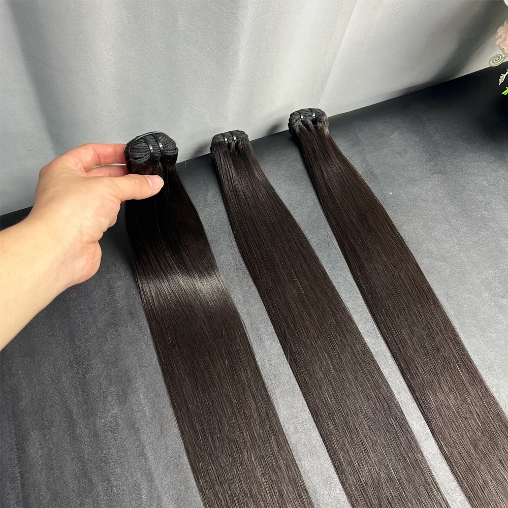 3 Pieces Virgin Hair Double Drawn Bundles Bone Straight