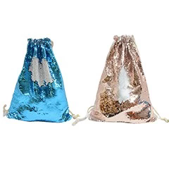 Reversible Sequin Sublimation Backpack Drawstring Bag