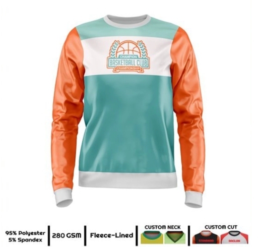 Unisex Sublimation Premium Performance Sweatshirt with Fleec