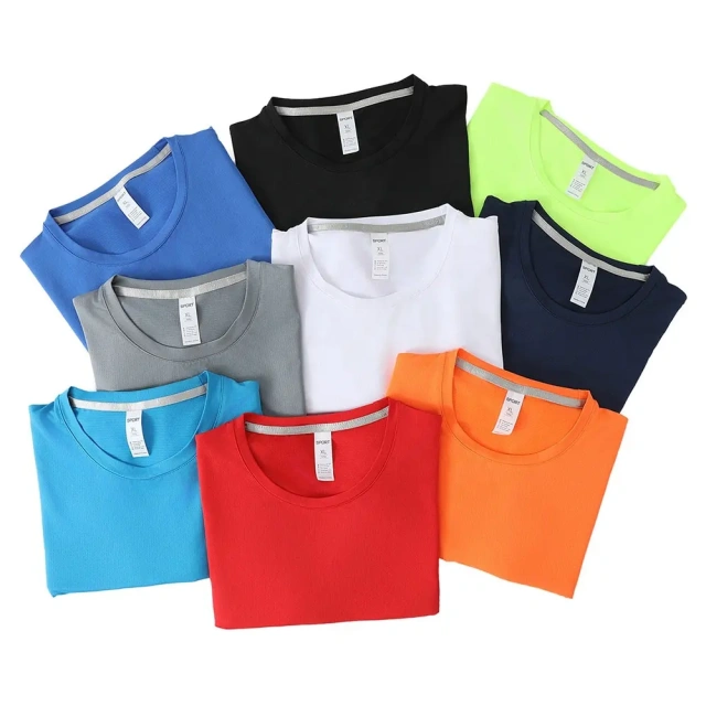 Sublimation Blank T Shirt White Polyester Shirts Crew Neck Short Sleeve for Sublimation T Shirt