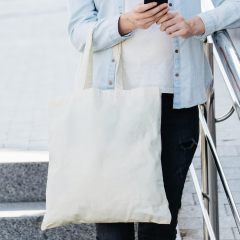 Artondemand Cotton Tote Bag Blank Canvas Bag Reusable Grocery Shopping Bags, Suitable for DIY Craft, Grocery, Shopping, Drawing, Promotion, Gift