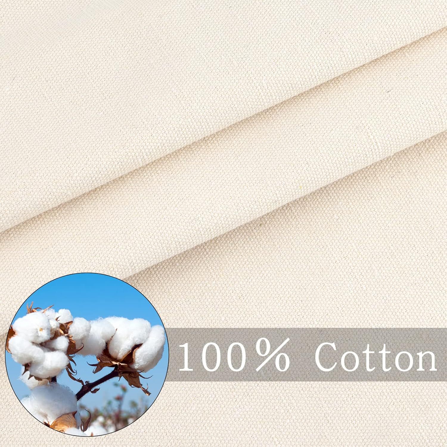 Artondemand Cotton Tote Bag Blank Canvas Bag Reusable Grocery Shopping Bags, Suitable for DIY Craft, Grocery, Shopping, Drawing, Promotion, Gift