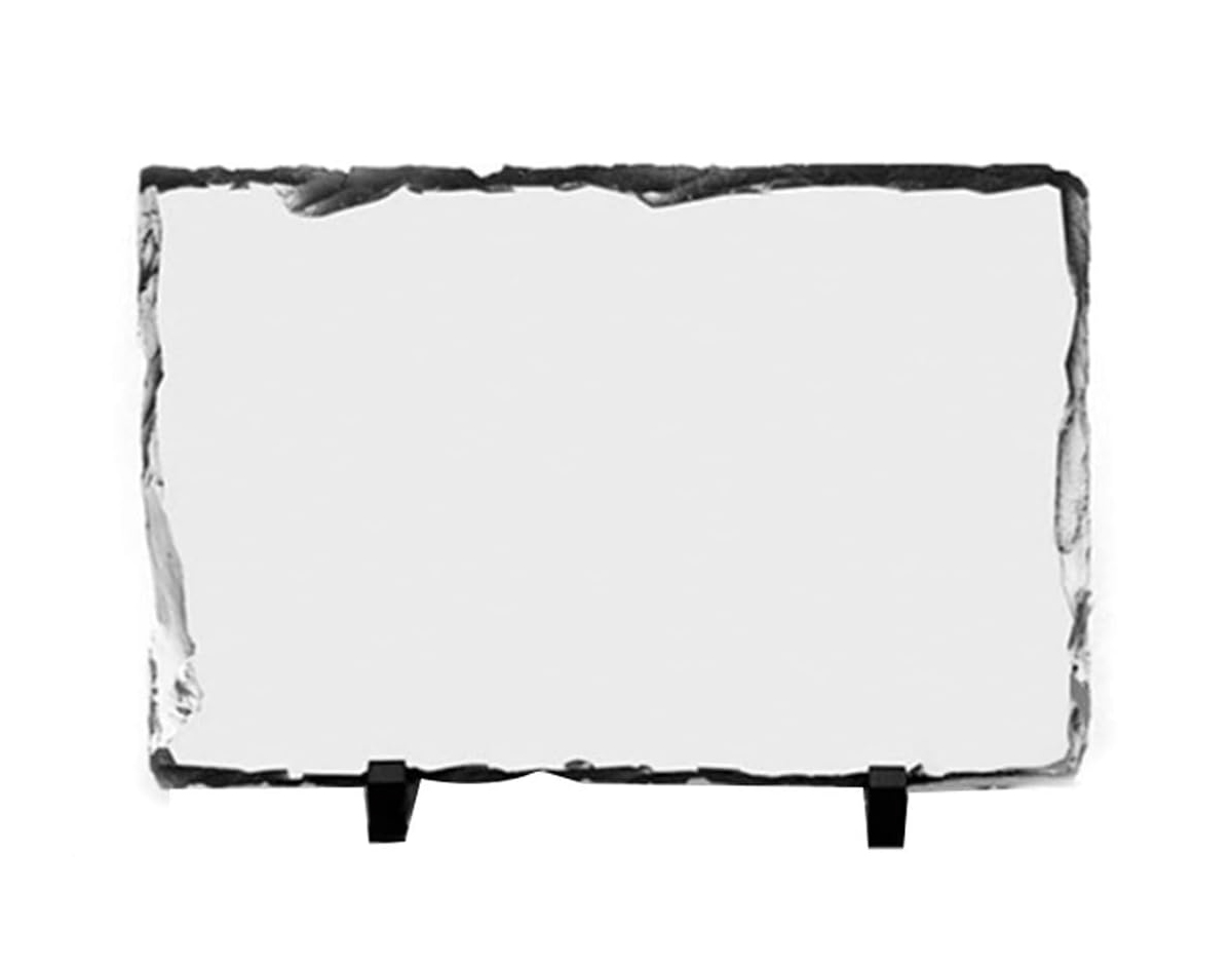 Sublimation Slate Blanks Heat Thermal Transfer Sheet Stone Photo Frame DIY Sublimation Blank With Display Holder For Desktop Souvenir Custom Design Work
