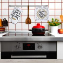Blank Sublimation Oven Mitts Include Blank Sublimation Heat Resistance Oven Gloves and Pot Holders for DIY Kitchen Dining Room Accessories