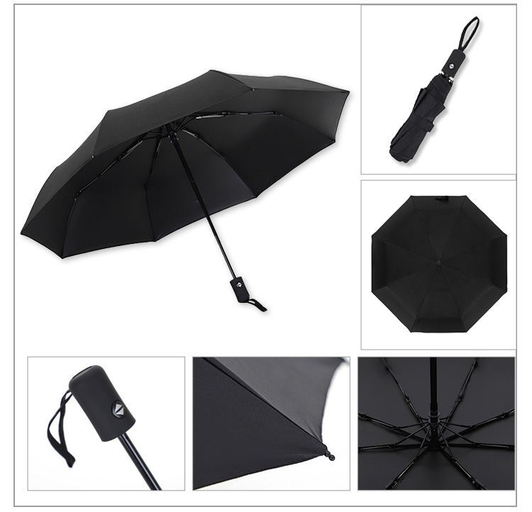 Popular style automatic opening compact travel umbrella, rainproof, windproof and sunproof, sturdy and lightweight small portable straight handle umbrella, suitable for both men and women