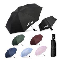 Popular style automatic opening compact travel umbrella, rainproof, windproof and sunproof, sturdy and lightweight small portable straight handle umbrella, suitable for both men and women