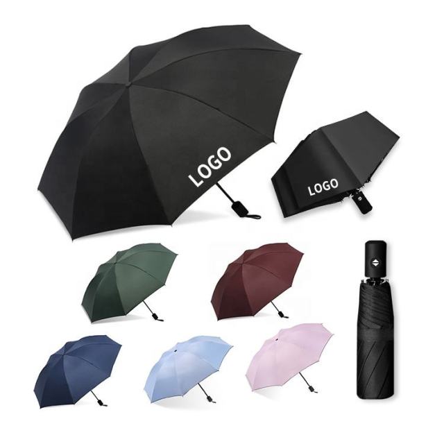 Popular style automatic opening compact travel umbrella, rainproof, windproof and sunproof, sturdy and lightweight small portable straight handle umbrella, suitable for both men and women