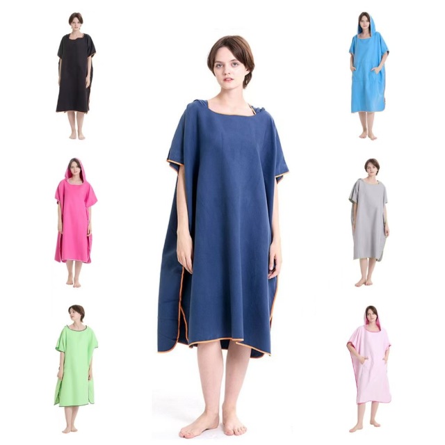 Blank Hooded Beach Towel Poncho - Bulk Wholesale for Customization, Promotional Gifts & Heat Press Sublimation Printing