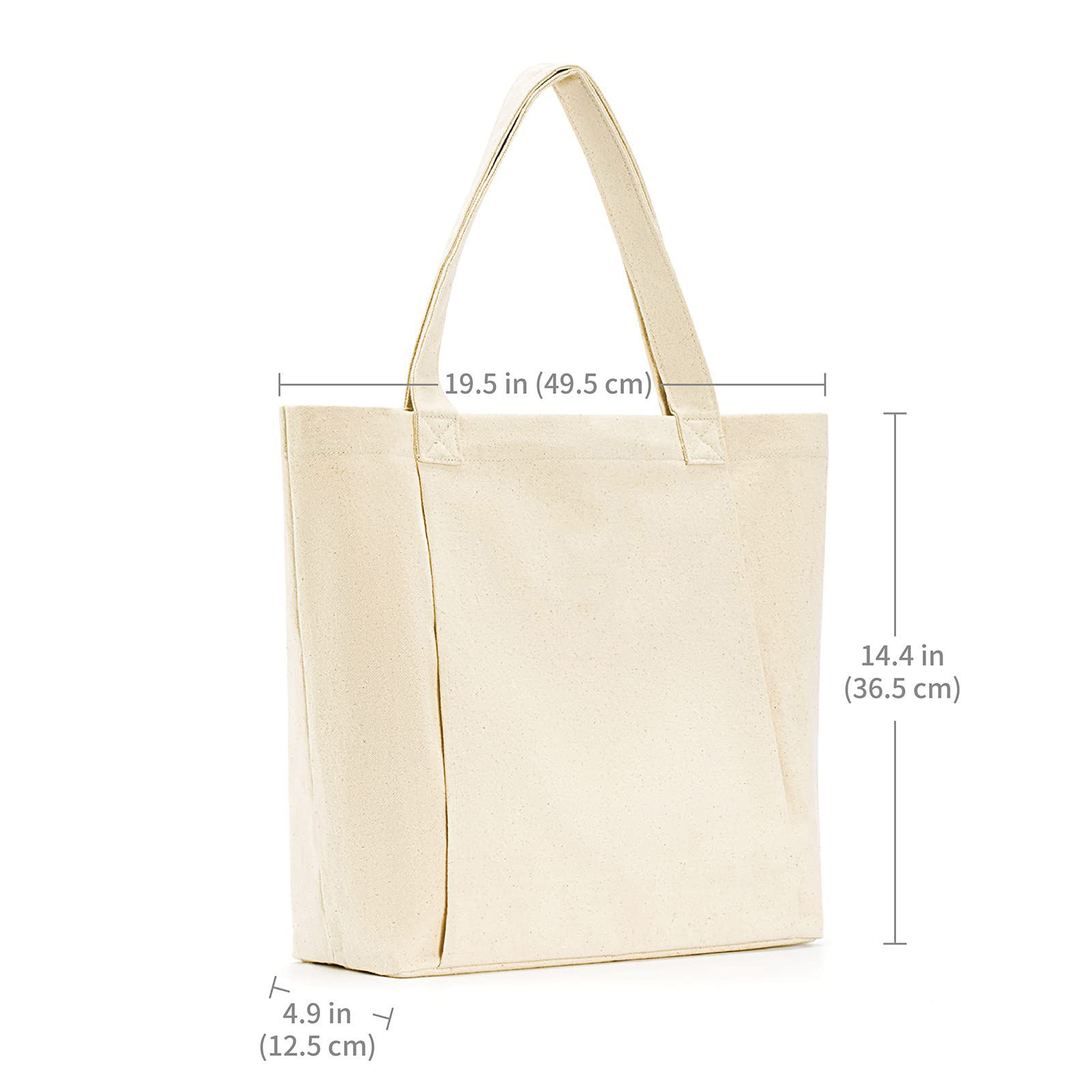 Sublimation Canvas Tote Bag with Yoga Mat Carrier Pocket Carryall Shoulder Bag for Office, Workout, Pilates, Travel, Beach and Gym