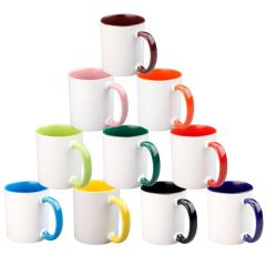 Sublimation Mugs 11 Oz, Pink Inner & Handle - Premium Coffee Cups for Heat Press Projects - Versatile Coffee Mug Design Ideal for Personalized Creations
