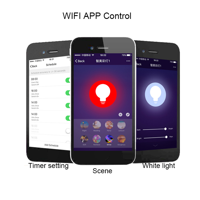 Candlelight Wifi Bulb RGBW LED Candle Light Work with Alexa Echo Google Home Assistance  Voice E27 Timer Control Lamp