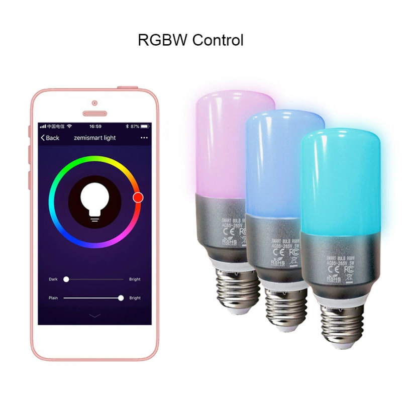 Candlelight Wifi Bulb RGBW LED Candle Light Work with Alexa Echo Google Home Assistance  Voice E27 Timer Control Lamp
