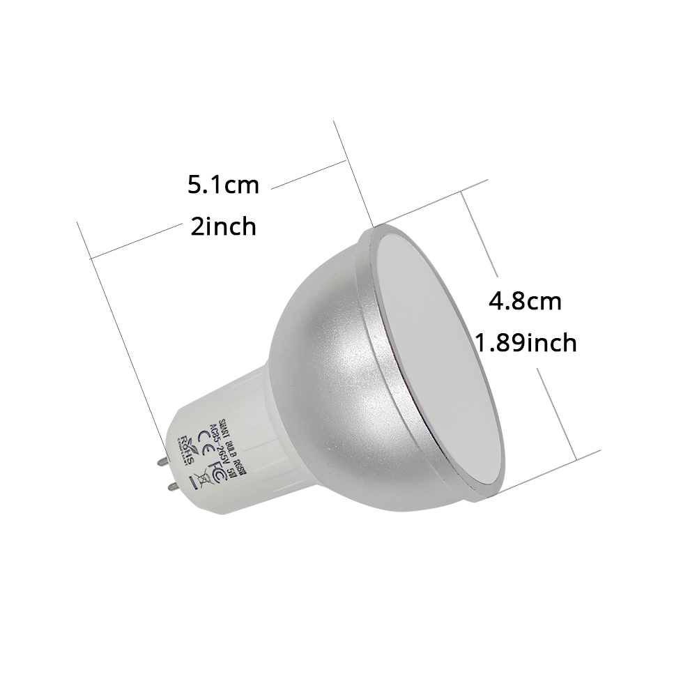 RGBW Bulb LED Light GU5.3 Work With Alexa Google Home Smart Home WIFI Voice Remote Wireless Timer Intelligent Control