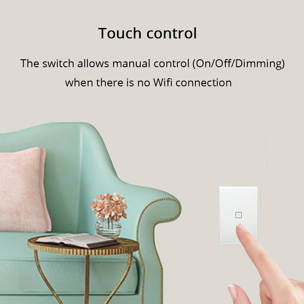 Zigbee One Gang Wall Light Switch Work With Amazon Alexa Google Home via Zemismart hub Smarthings Bridge APP Phone Voice Control