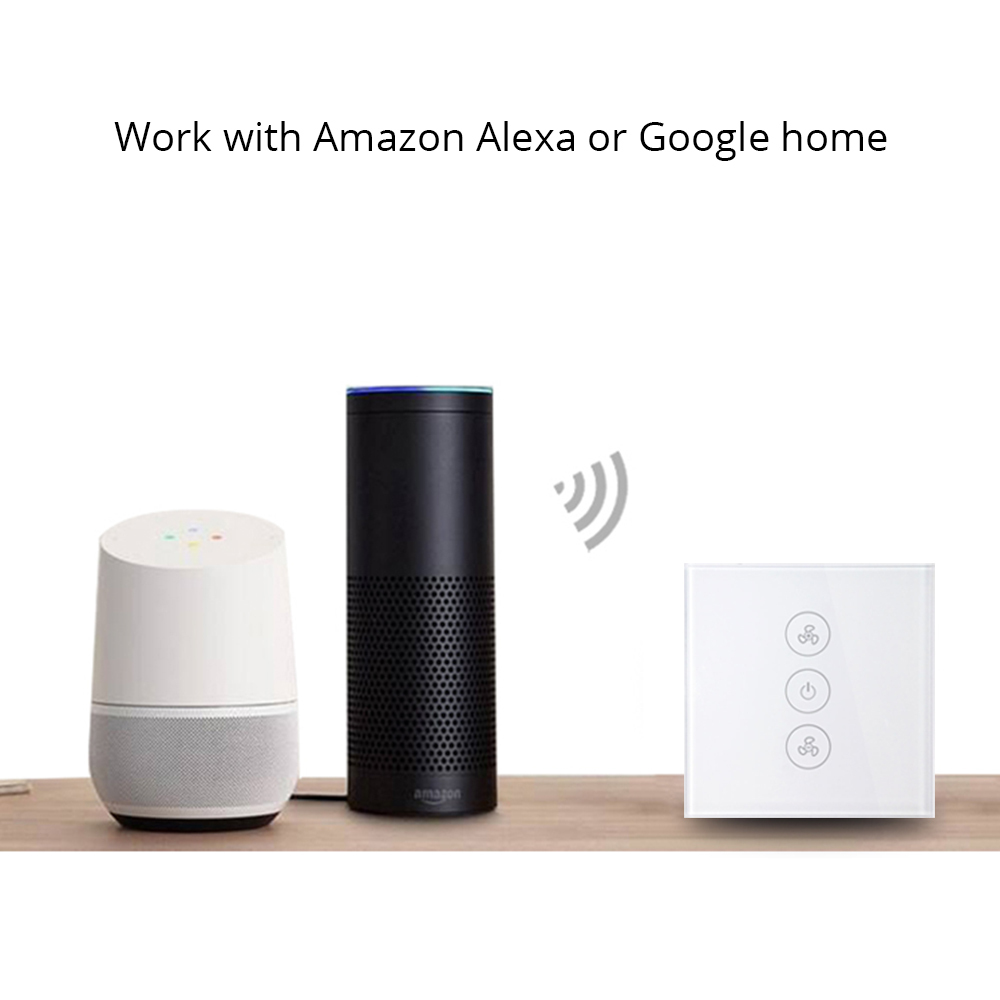 Zemismart EU Alexa Google Home Smart Ceiling Fan Switch Support Timer Speed Group Control