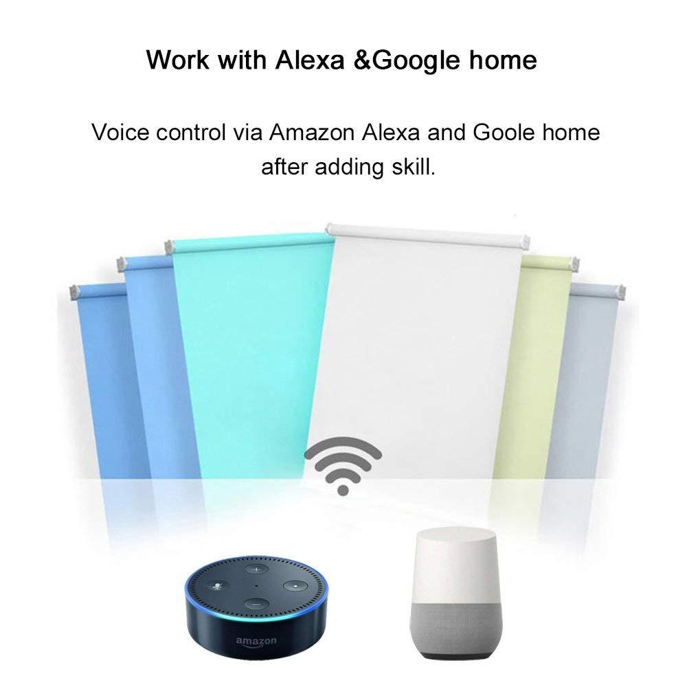 Electric Roller Blind Motor Alexa Echo Google Home Assistant control IOS Android APP control Automatic Shutters for 38mm tube