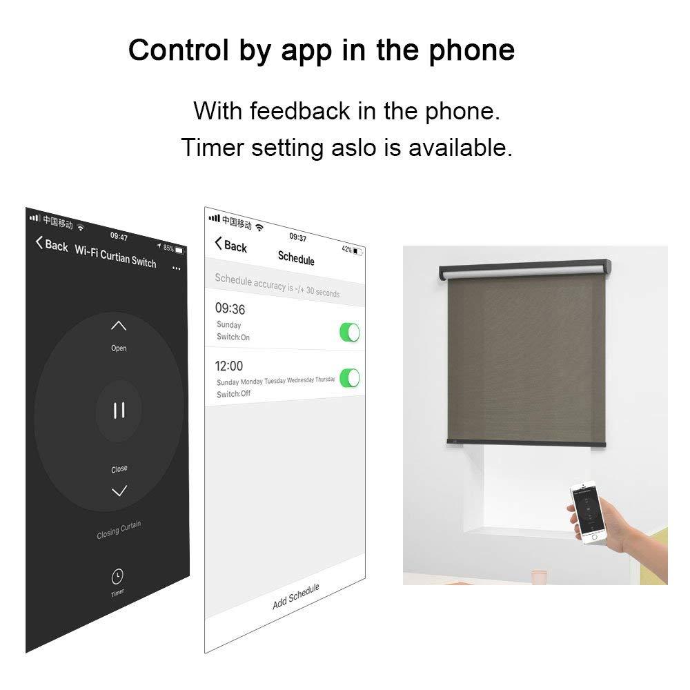 Electric Roller Blind Motor Alexa Echo Google Home Assistant control IOS Android APP control Automatic Shutters for 38mm tube