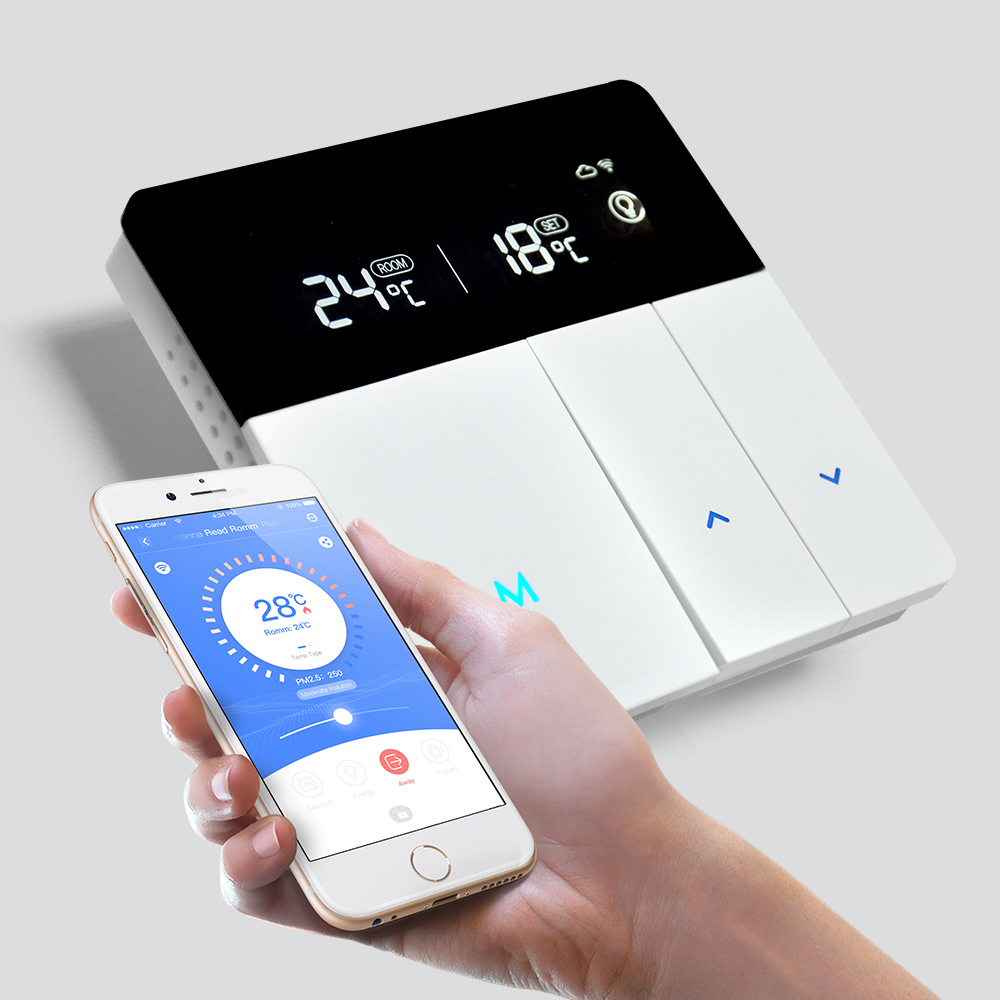 Water Floor Heating Thermostat Work with Alexa Google Home Smart WIFI Control external Temperature Controller 20A 200-240V
