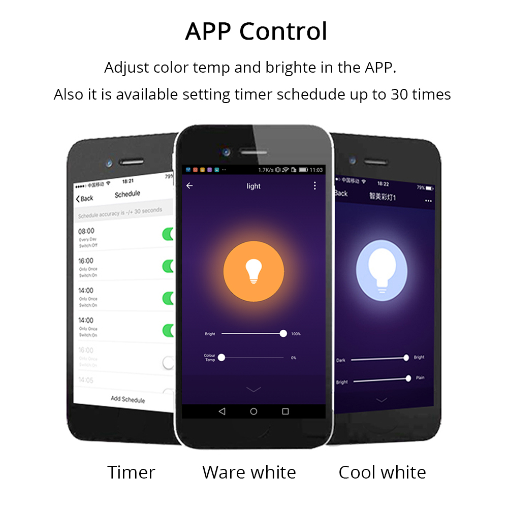 WIFI Ceiling Light Alexa Echo Dot Show Google Home Assistent Lamp APP Remote Control Warm White Cool White Dimmable Led Lamp