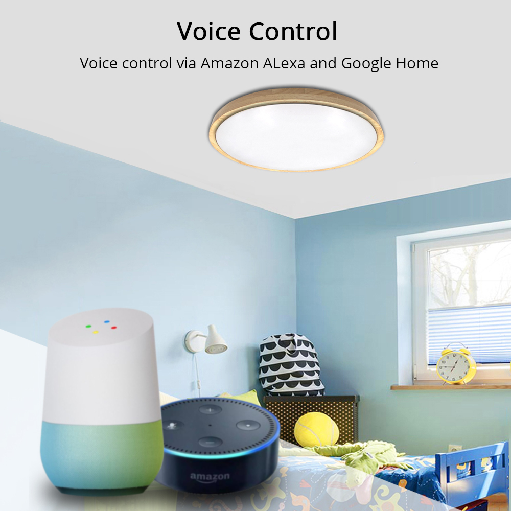 WIFI Ceiling Light Alexa Echo Dot Show Google Home Assistent Lamp APP Remote Control Warm White Cool White Dimmable Led Lamp