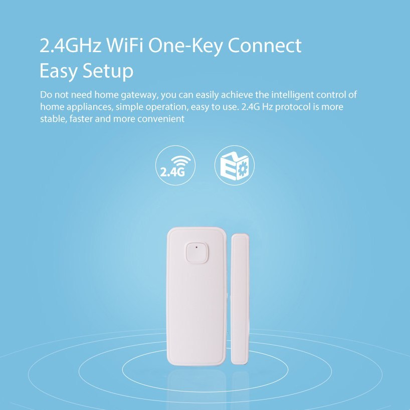 Wifi Door Sensor Window Sensors Alexa Google Home mini Alarm Security Smart Life Phone APP Remote Control