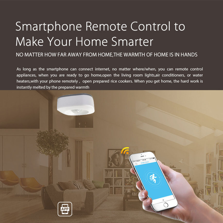 Smart Life Wifi  PIR Motion Sensor Support  Android IOS Phone APP control Infrared Wireless Alarm