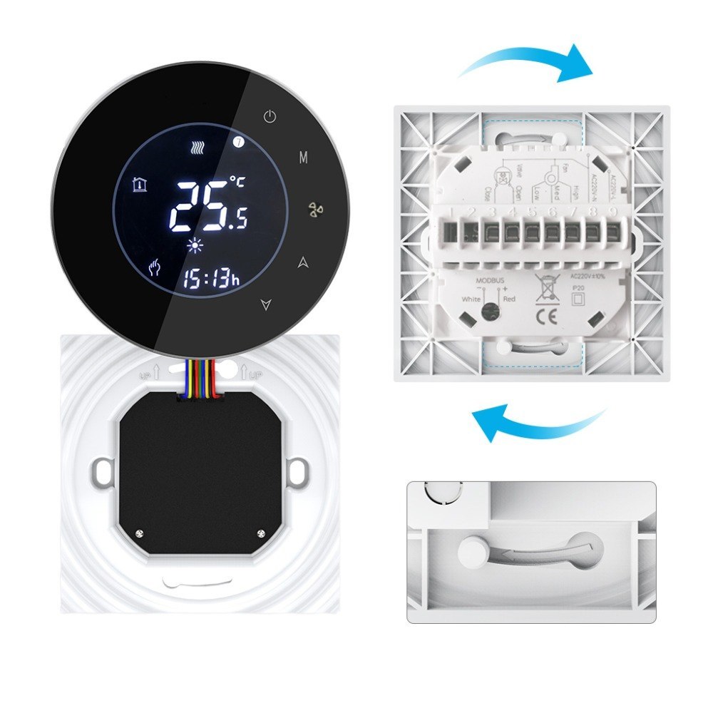 WiFi Thermostat for Air Condition Compatible with Amzon Alexa Google Home Smart Life app Control Programable