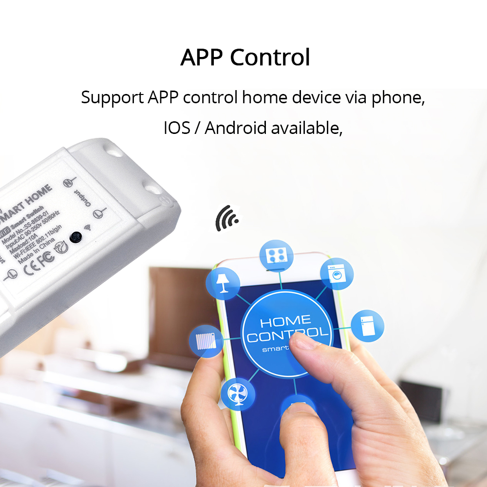 Smart Home Alexa Echo Voice Control Wifi Switch Universal Remote Controller Wi-Fi DIY Modules Via IOS Android