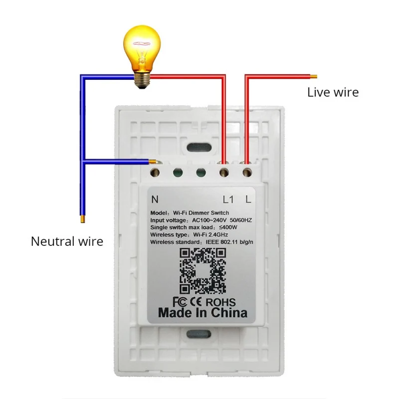 Zemismart US Dimmer Swith Touch Switch Work with Alexa Google Home Support Timer Brighter Control Home Automation