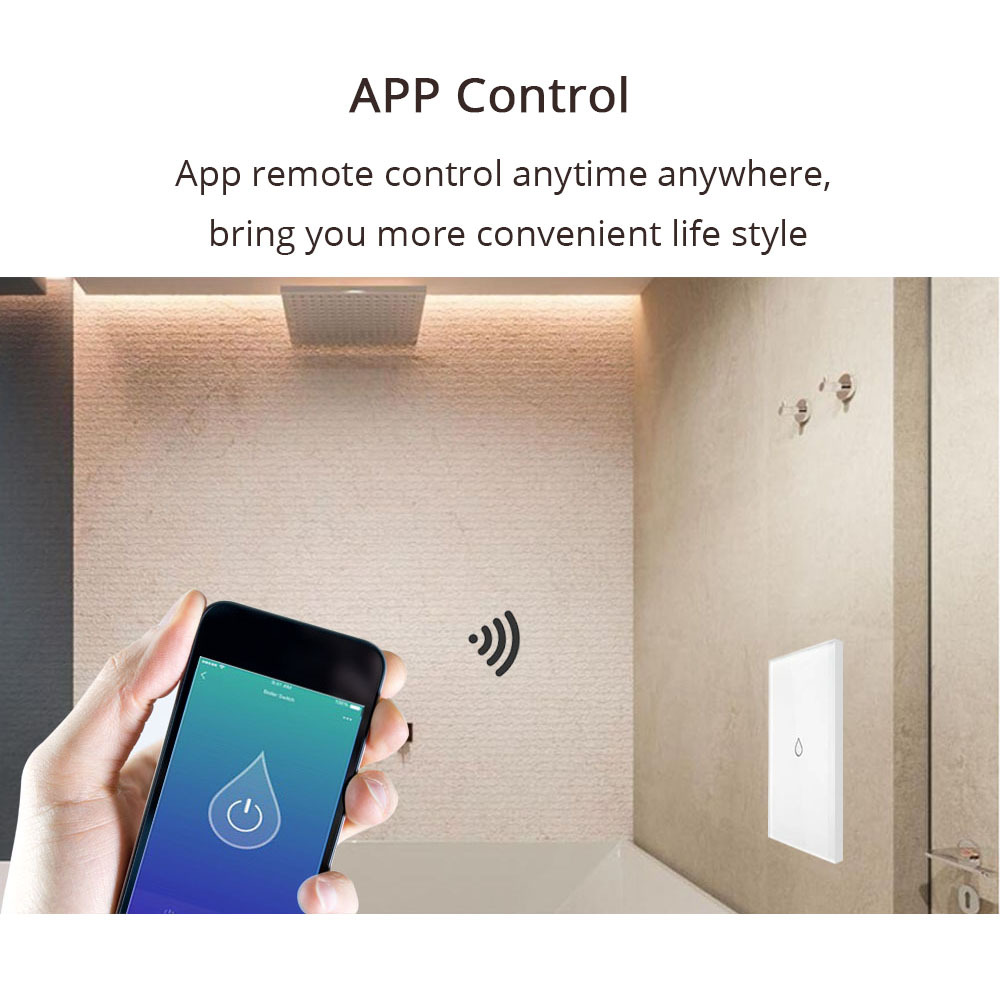 Smart Wifi Water Heater Switch Boiler Switches Alexa Google Home Voice US standard Touch Panel Timer Outdoor 4G App Control