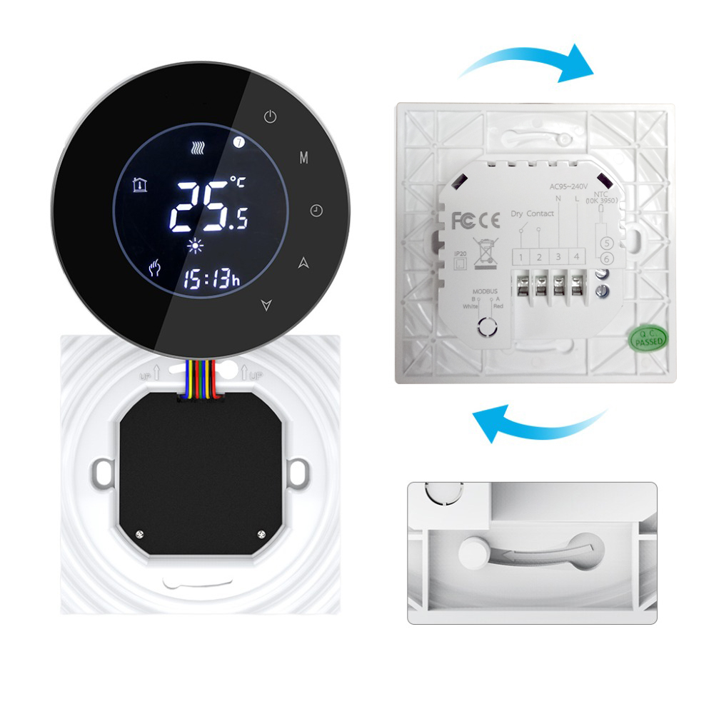 Zemismart Water Gas Boiler Floor Heater Room Thermostat Wifi APP Controlled Alexa Google Home Voice Control