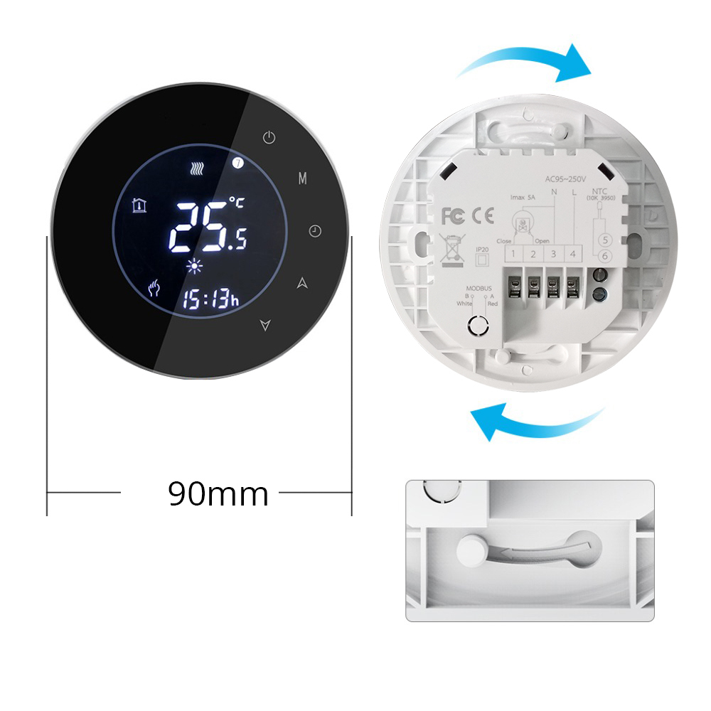 Zemismart Water Heater Room Thermostat Wifi APP Controlled Alexa Google Home Voice Control