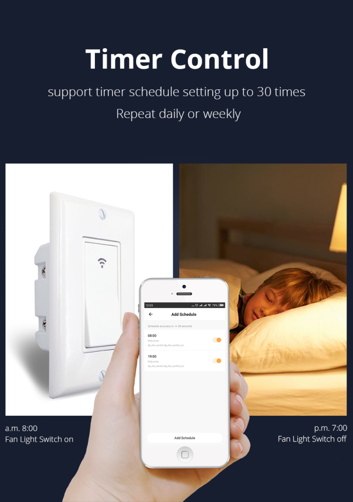 Zemismart WiFi switch Push Wall Switches Alexa Google home Enable APP Remote Control