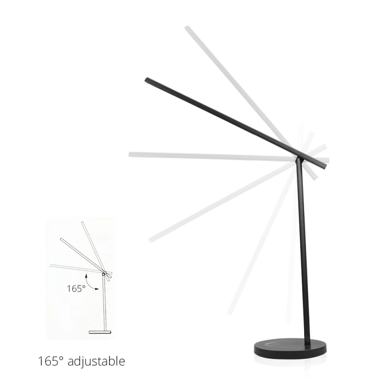 WiFi LED Desk Lamp Dimmerable Alexa Google Home Voice Smart life APP Manual Touch Control Black