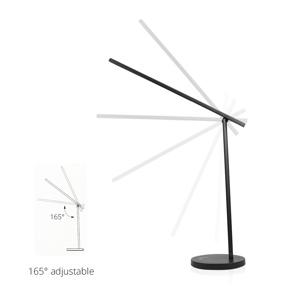 WiFi LED Desk Lamp Dimmerable Alexa Google Home Voice Smart life APP Manual Touch Control Black