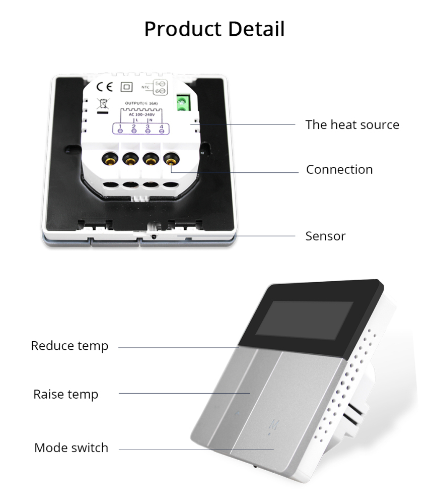 Electric Floor Heating Thermostat Work with Alexa Google Home Smart WIFI Control external Temperature Controller 20A 200-240V