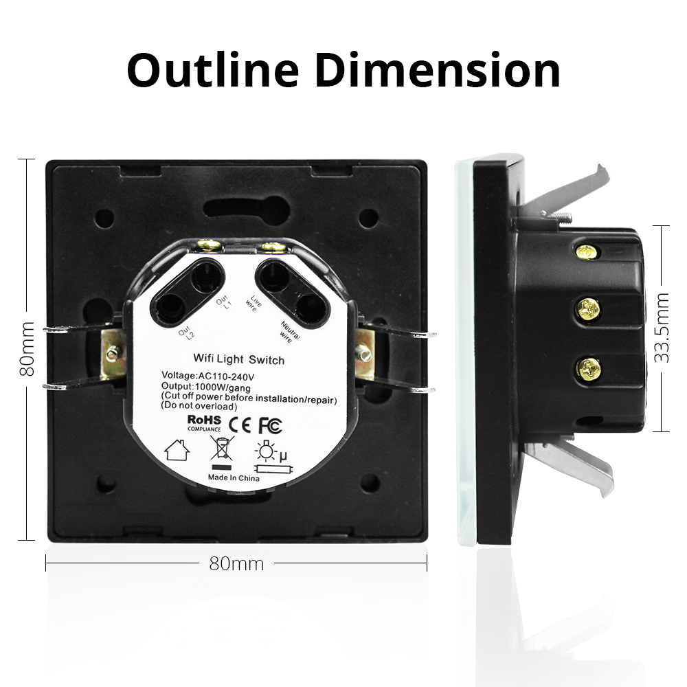 Zemismart WiFi Wall Switch 2 Way Remote Control Light Smart life APP Alexa Google Home Voice Control Master and Slave Switches