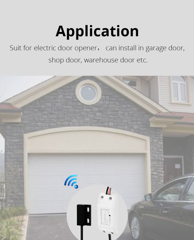 Zemismart Wifi Garage Door Controller for Car Garage Door Opener APP Remote Control Timing Voice Control Alexa Google