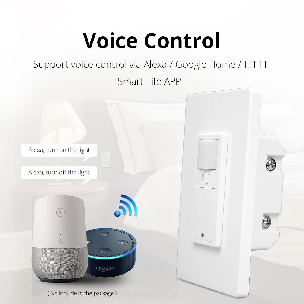 WiFi Switch with Microwave Sensor Light Smart Life APP Alexa Google Home Voice control Wall Light Push Switches