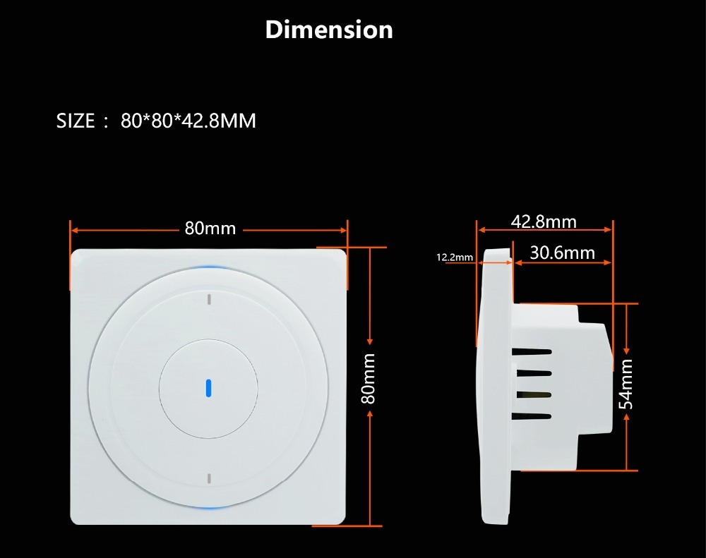 Zemismart EU WiFi Wall Push Light Switch Alexa Google Home Enable Smart Life APP ControlOne Gang Two Gangs Three Gangs