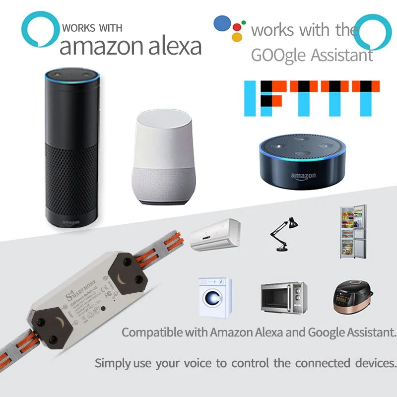Smart Life Switch with RF Remote Control For DIY Home Devices to Work With Alexa Google Home