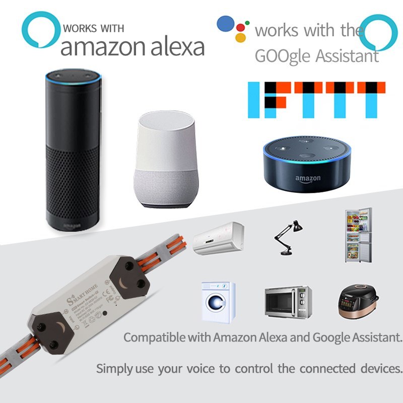 Smart Life Switch with RF Remote Control For DIY Home Devices to Work With Alexa Google Home