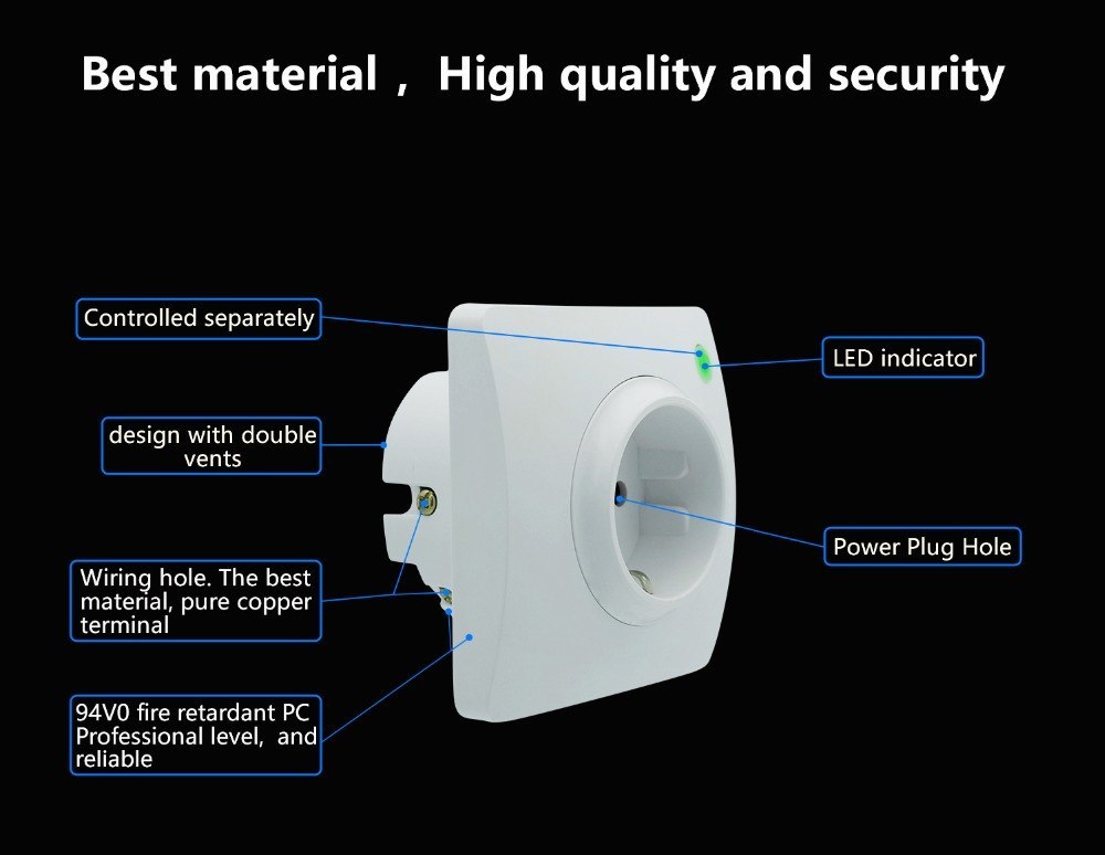 DE Outlet EU Smart Wifi Plug Alexa Google Home Online Electric Monitor Timer Control APP Control Home Automation