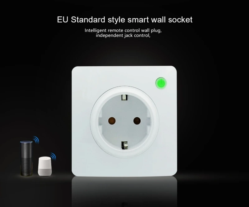 DE Outlet EU Smart Wifi Plug Alexa Google Home Online Electric Monitor Timer Control APP Control Home Automation