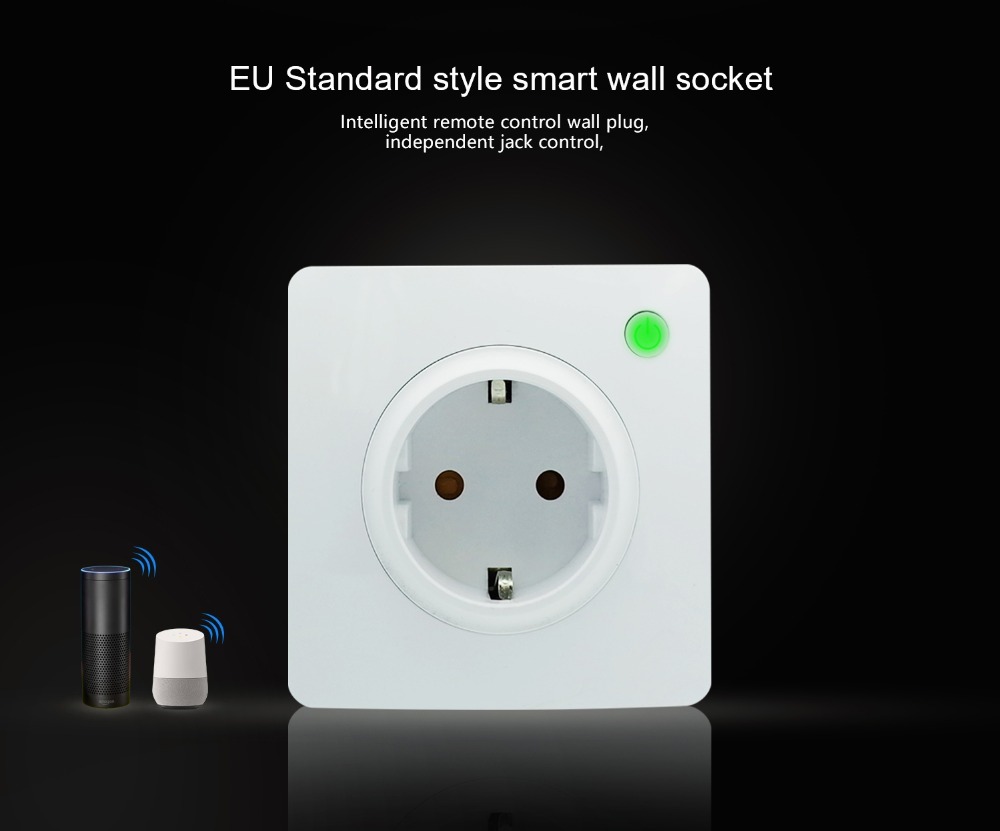 DE Outlet EU Smart Wifi Plug Alexa Google Home Online Electric Monitor Timer Control APP Control Home Automation